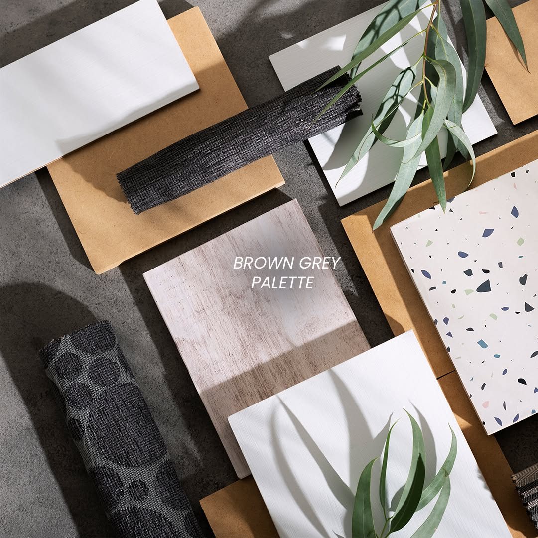 Material and finish samples for an interior